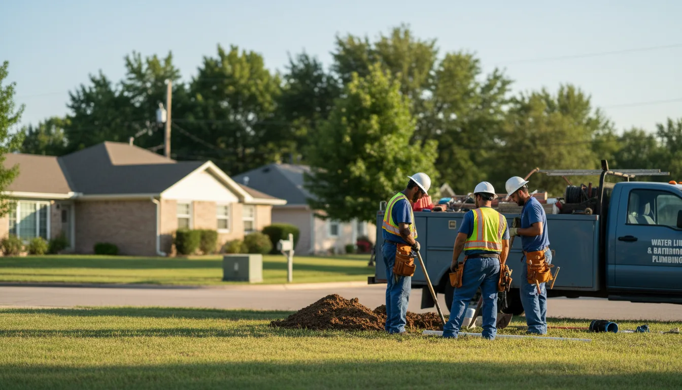 Residential water line and bathroom plumbing service in Los Ebanos, TX